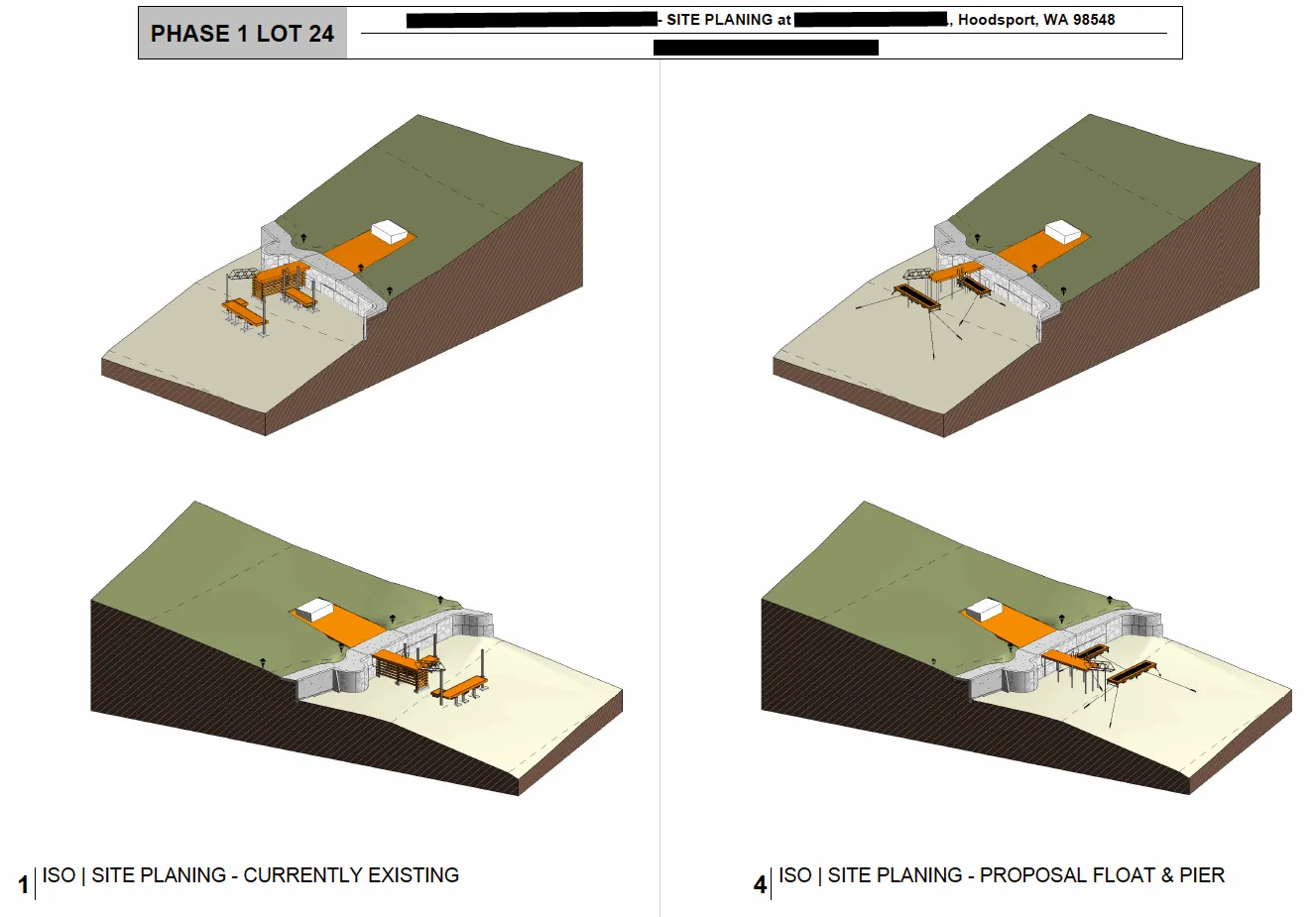 Detailed shoreline section prepared for environmental review and construction coordination.
